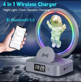 ASTRONAUT NIGHT LIGHT WITH SPEAKER, WIRELESS CHARGER LEVITATION LAMP