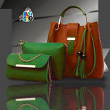 3 PCS HIGH QUILTY LEATHER BAGS