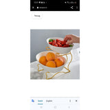 2 LAYERS CERAMIC FRUIT PLATTER